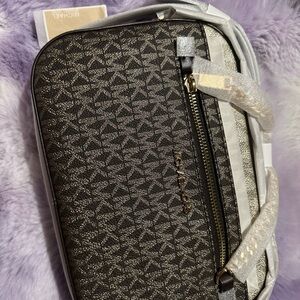 Michael Kors Metallic Black and Silver Patterned Bag